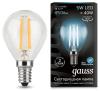 gauss 105801205 Лампа Filament на 5Вт Е14 шар 4100К-450Лм