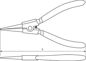 ERSP180 Щипцы для стопорных колец «прямой разжим», 180 мм Thorvik