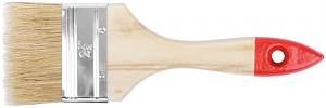 Кисть флейцевая "Стандарт", натур.светлая щетина, деревянная ручка 2,5" (63 мм) FIT