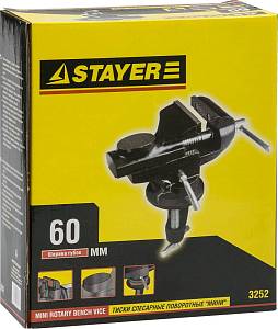 STAYER 60 мм, настольные тиски для точных работ, Professional (3252)