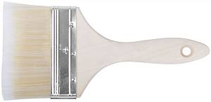 Кисть флейцевая "Аква", искусственная щетина, деревянная ручка 4" (100 мм) FIT