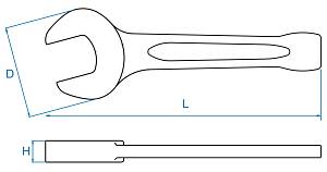 Ключ рожковый силовой ударный 41 мм KING TONY 10A0-41