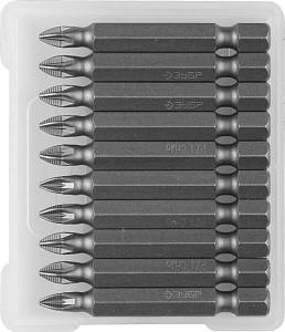ЗУБР 10 шт, PZ1, 50 мм, кованые биты (26003-1-50-10)