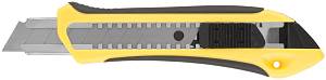 Нож технический 18 мм усиленный прорезиненный, 2-х сторонняя автофиксация FIT