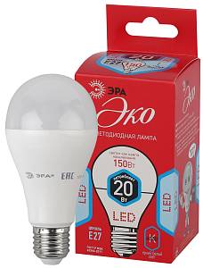 Лампочка светодиодная ЭРА RED LINE ECO LED A65-20W-840-E27 E27 / Е27 20Вт груша нейтральный белый свет