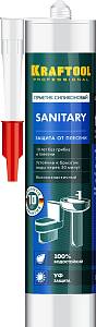 KRAFTOOL Sanitary, 300 мл, белый, санитарный силиконовый герметик (41255-0)