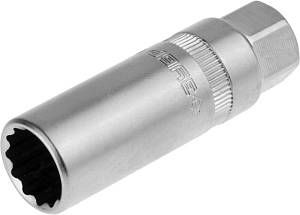 ЗУБР 3/8″, 14 мм, свечная торцовая головка с резиновой вставкой (27729-14)