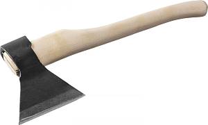 Топор плотницкий кованый ИЖ 2071-10, с прямым лезвием и деревянной рукояткой, 1,0 кг