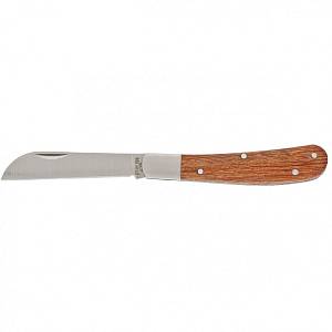 Нож садовый складной, прямое лезвие, 173 мм, деревянная рукоятка, Palisad 79003