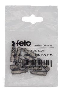 Felo Бита крестовая серия Industrial PZ 2X25, 10 шт 02102010