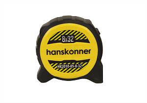 Рулетка 8x32мм, двухсторонняя, нейлон, двойной мощный магнит, Hanskonner