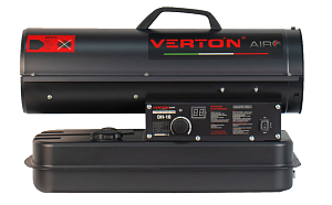 Дизельная тепловая пушка Verton Air DH-10(10кВт,500м3/ч.,0,8л/ч, прям. нагрев, дисплей, манометр, дизель/керосин, сливная горловина)